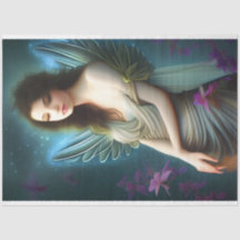 Beau Angel Vintage Fleurs Wayward Découpage