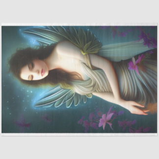 Papier Mousseline Beau Angel Vintage Fleurs Wayward Découpage