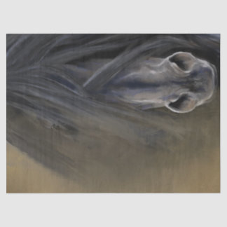 Papier Mousseline Beau Cheval Noir