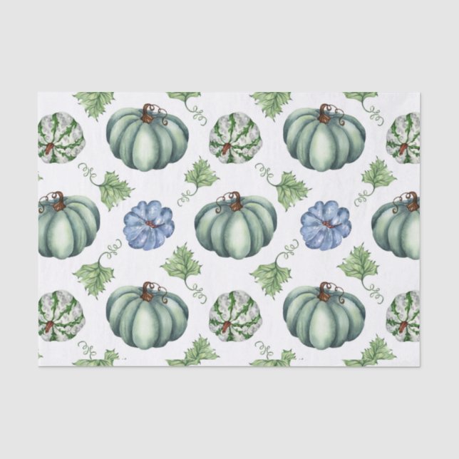 Papier Mousseline Beau Citrouille d'automne (Recto)