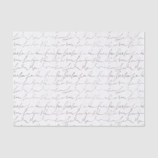Papier Mousseline Beau manuscrit vintage