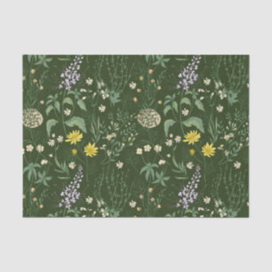 Papier Mousseline Beau mélange Pastel Fleur sauvage vert