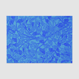 Papier Mousseline Beau motif de lindigo bleu