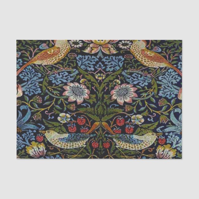 Papier Mousseline Beau motif de William Morris, nouveau d'art, vin (Recto)