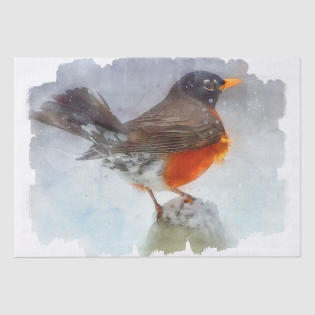 Papier Mousseline Beau Oiseau (Recto)