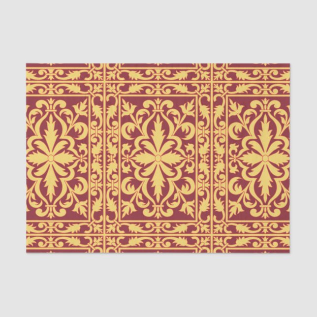 Papier Mousseline Beau papier tissu Renaissance Damask (Recto)