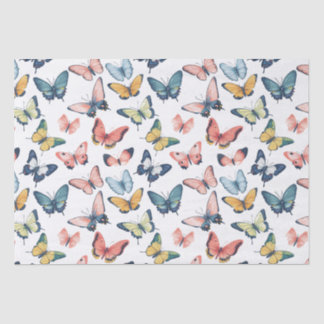 Papier Mousseline Beau Papillon coloré imprimé