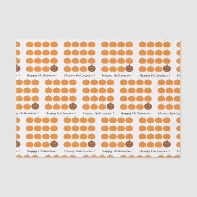 Papier Mousseline Beau Patch Citrouille Halloween (Recto)