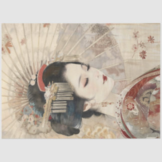 Papier Mousseline Beau Portrait Geisha