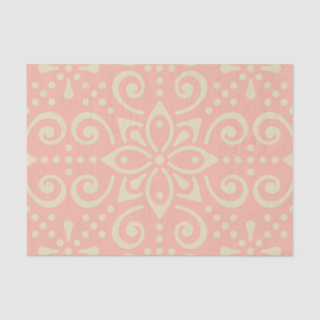 Papier Mousseline Beau style chic kaléïdoscopique ornemental de BoHo (Recto)