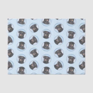 Papier Mousseline Beauceron Peinture en noir et en bronze Cheepdog C