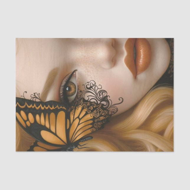 Papier Mousseline Beauté et papillons Blonde Edition19 (Recto)