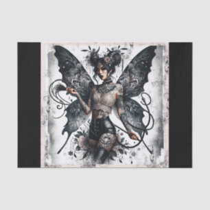 Papier Mousseline Beauté foncée Gothique asiatique Fée Tatouages & W