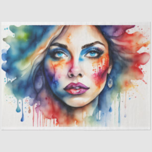 Papier Mousseline Beautiful peaceful Woman OFDT no3 Tissue paper