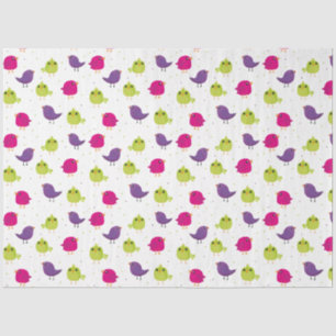 Papier Mousseline Beaux oiseaux colorés