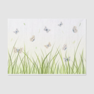 Papier Mousseline Beaux papillons dans Sunlit Grass Ethereal