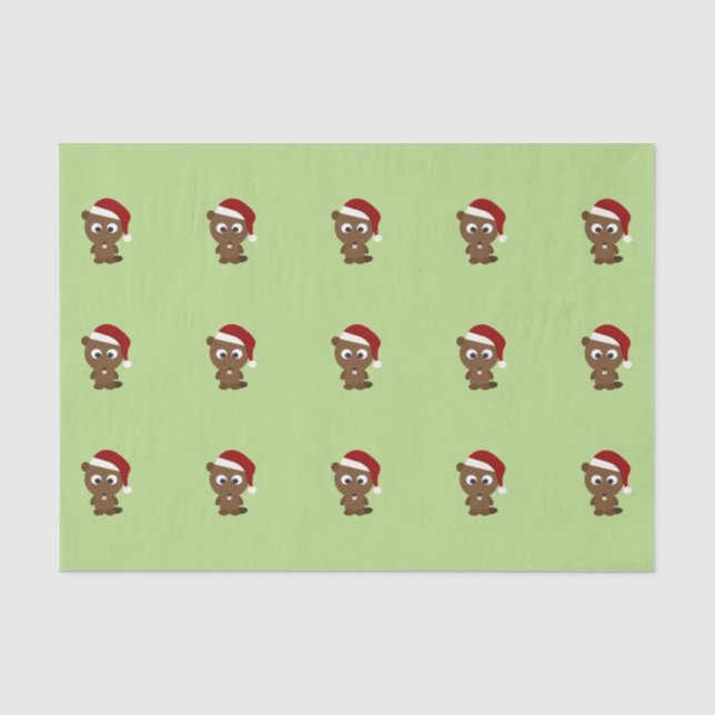 Papier Mousseline Beaver de Noël (Recto)
