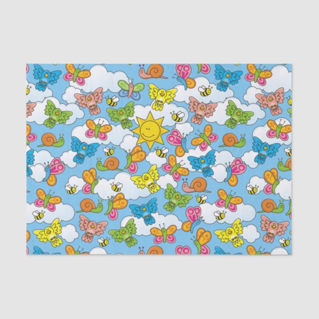 Papier Mousseline Bébé Animaux Arrière - plan (Recto)