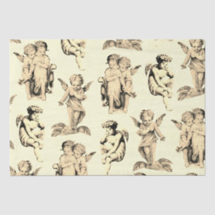 Papier Mousseline Bébé Beige Vintage Cherub Gourmand Angels
