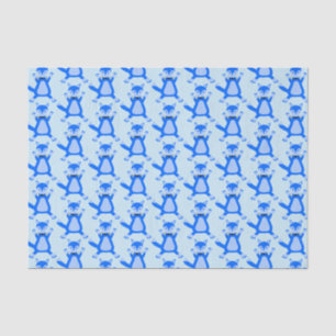 Papier Mousseline Bébé Bleu Cute Garçon Fox Motif