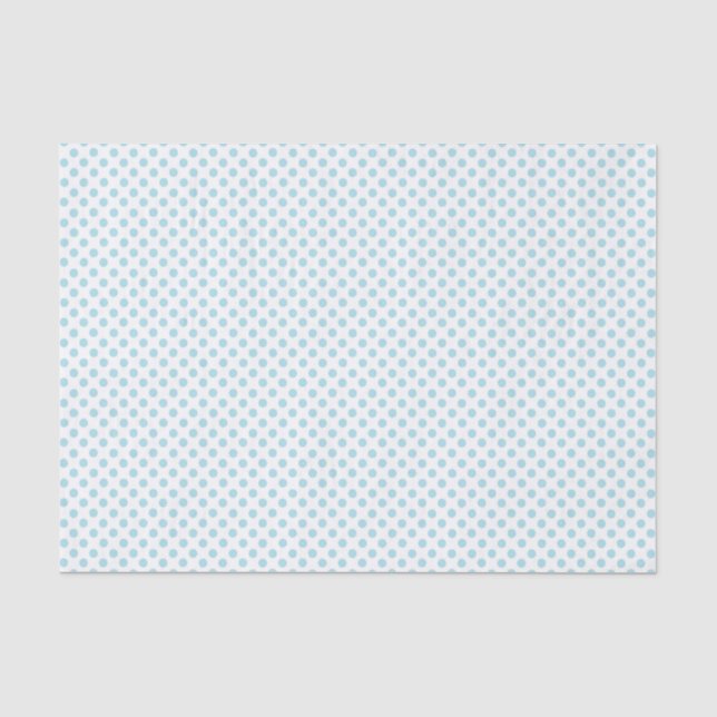 Papier Mousseline Bébé bleu Polka papier de fond (Recto)
