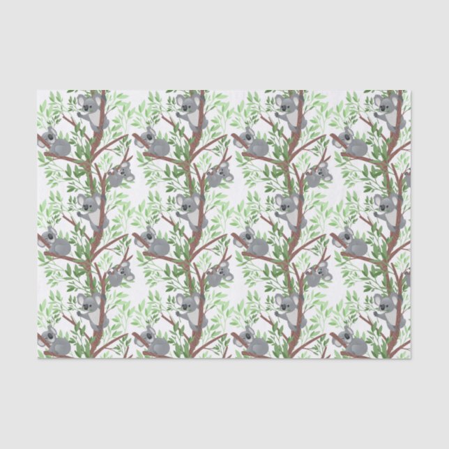Papier Mousseline Bébé Koala Ours (Recto)
