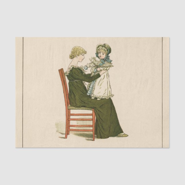 Papier Mousseline Bébé victorien Mère Greenaway (Recto)