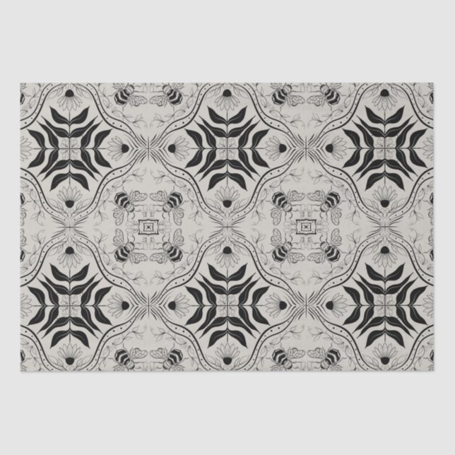 Papier Mousseline Bee Garden (Recto)