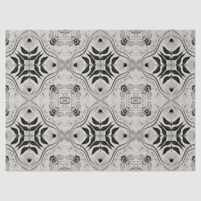 Papier Mousseline Bee Garden (Recto)