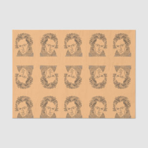 Papier Mousseline Beethoven, notes de musique, professeur de musique