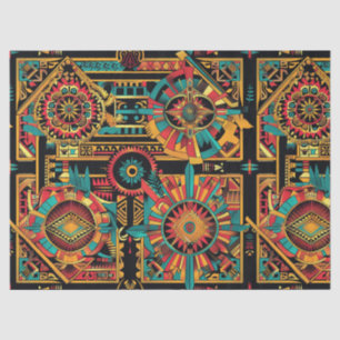 Papier Mousseline Beige traditionnel "Aztec Dream" Spécialité Tissu