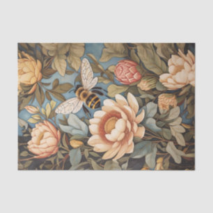 Papier Mousseline Belle Abeille Dans Protea Flowers Garden