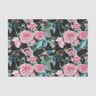 Papier Mousseline Belle Ancienne Roses Roses Roses Roses Tissu Envel
