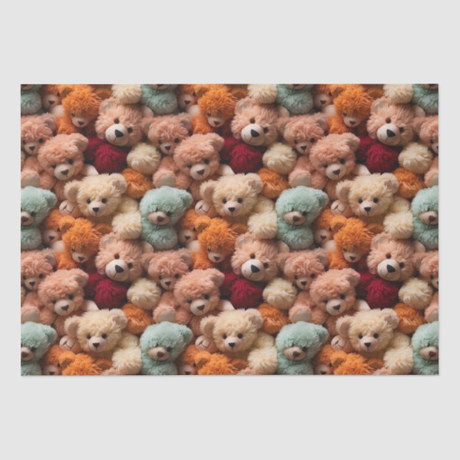 Papier Mousseline Belle broyage Nounours | Nouveau-né non sexiste (Recto)