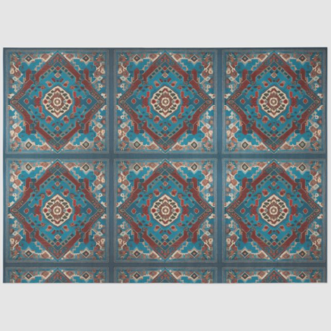 Papier Mousseline Belle collection de vieux Motifs à la mode turque (Recto)