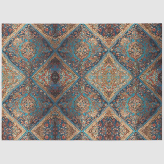 Papier Mousseline Belle collection Perse Ancien Motif tendance (Recto)