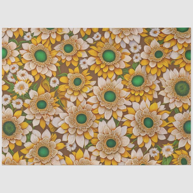 Papier Mousseline Belle collection populaire de tournesol (Recto)