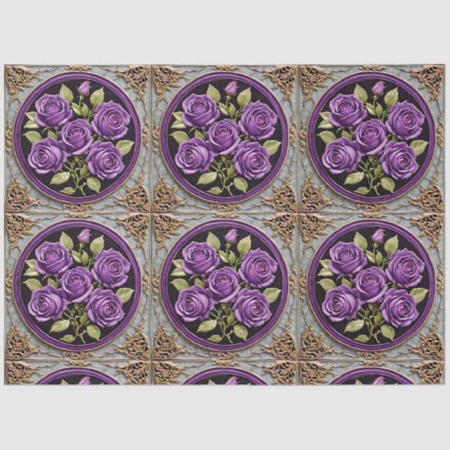 Papier Mousseline Belle collection tendance Rose violette (Recto)