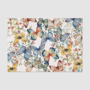Papier Mousseline Belle découpage de crème papillon vintage
