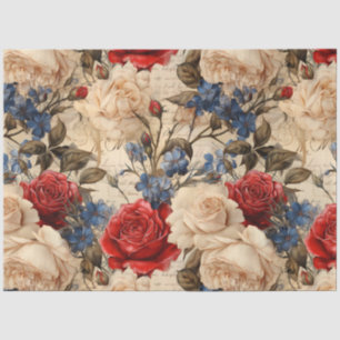 Papier Mousseline Belle Découpage de Roses inspirés Vintages
