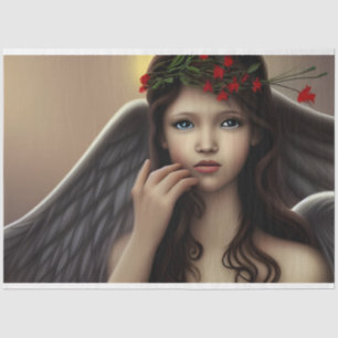 Papier Mousseline Belle Découpage Vintage Noël Angel