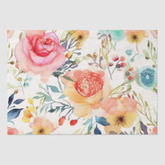 Papier Mousseline Belle Eau Couleur Fleur Jeu Oreiller