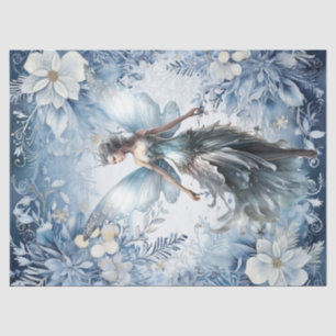 Papier Mousseline Belle Fée de Noël Bleu clair Enchantée