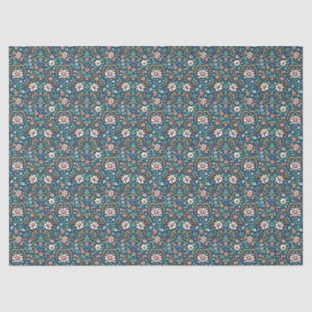 Papier Mousseline Belle florale Vintage (Recto)