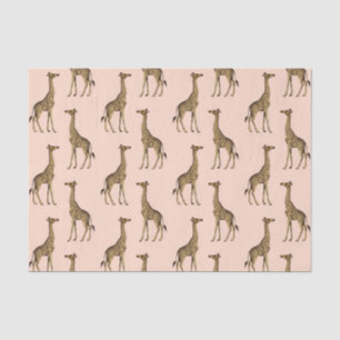 Papier Mousseline Belle Giraffe Rose