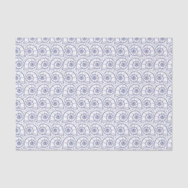 Papier Mousseline Belle ligne Art Seashells Surface Motif (Recto)