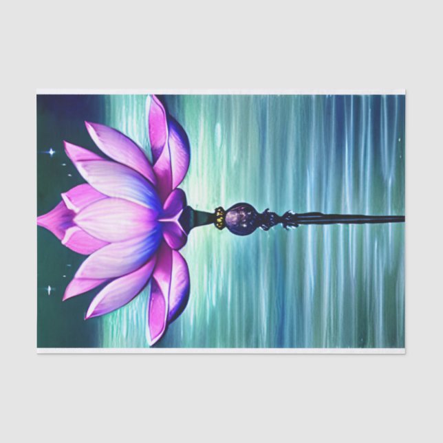Papier Mousseline Belle Lune Lune Lotus Flower Rose (Recto)