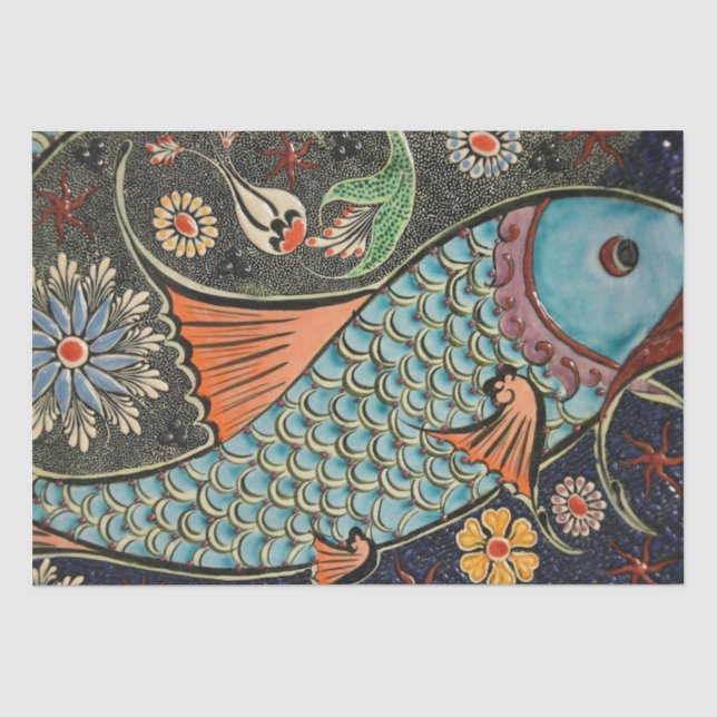 Papier Mousseline Belle mosaïque et papier d'emballage de poisson co (Recto)