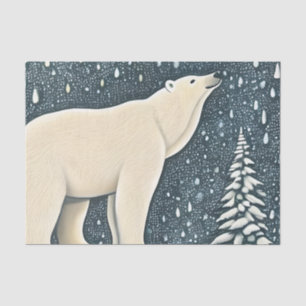 Papier Mousseline Belle Ours Polaire Artique