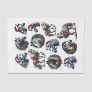 Papier Mousseline Belle série de coupes de Noël Cheval Fussy Set 1